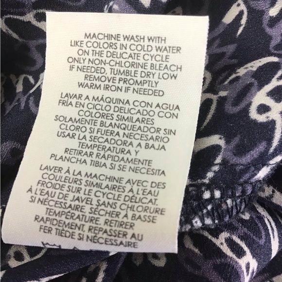 Cabi 5336 Women’s Medium Te Amo Blouse Navy & White I Love You Top - Picture 4 of 15